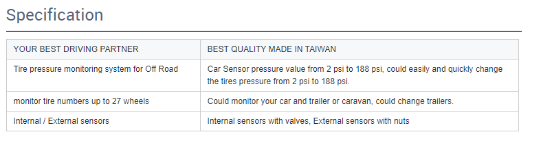 Ave Off Road Truck Tpms From Psi To Psi With Trailer Or Caravan